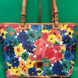 Dooney & Bourke Floral Tote Bag - Multicolor Approx. 15 x 10 x 4.5